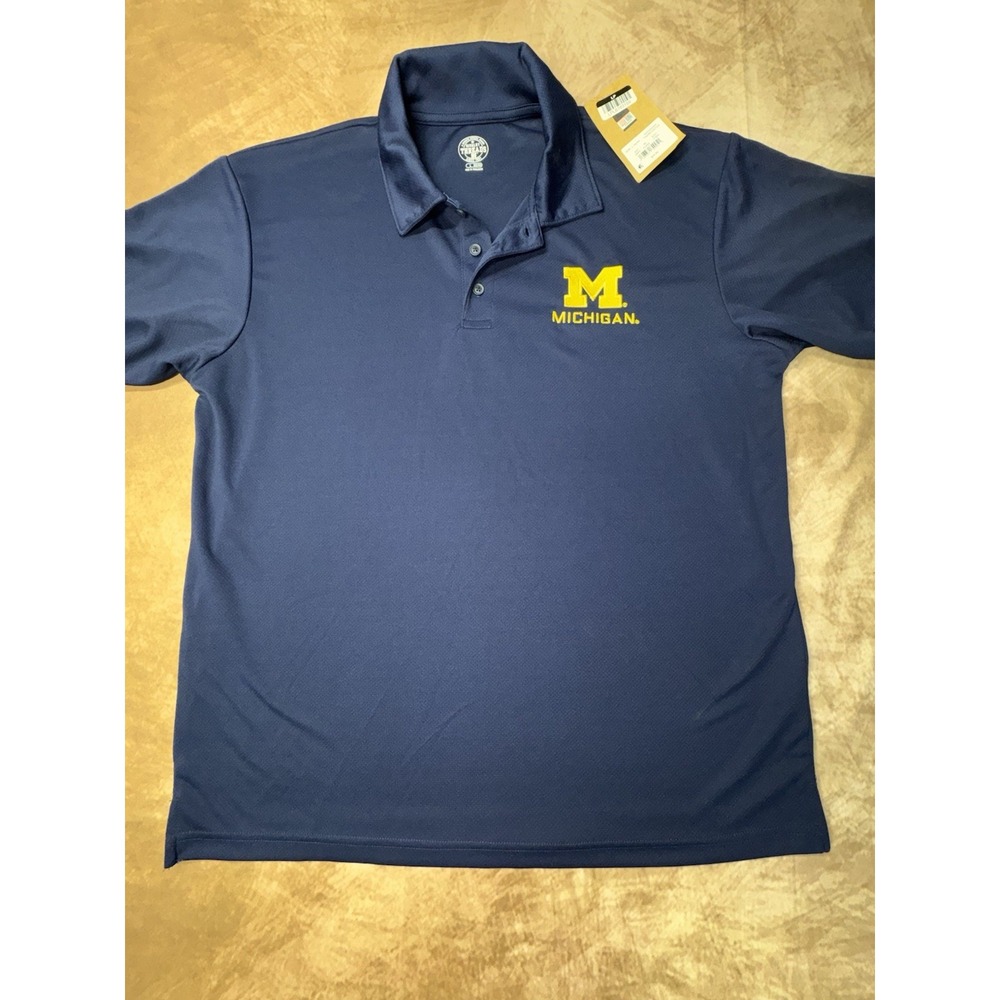 Rivalry Threads MICHIGAN WOLVERINES POLO SHIRT Golf SIZE Large NWT